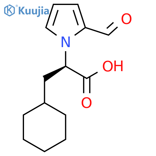 (2R)-3-cyclohexyl-2-(2-formyl-1H-pyrrol-1-yl)propanoic acid structure