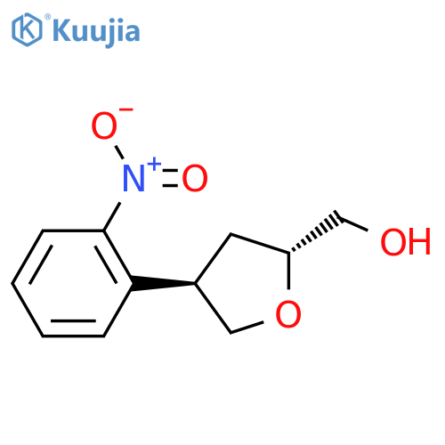 (2R,4R)-4-(2-nitrophenyl)oxolan-2-ylmethanol structure