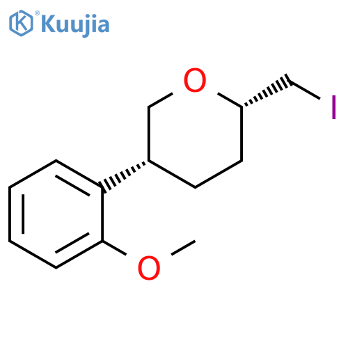 (2S,5R)-2-(iodomethyl)-5-(2-methoxyphenyl)oxane structure