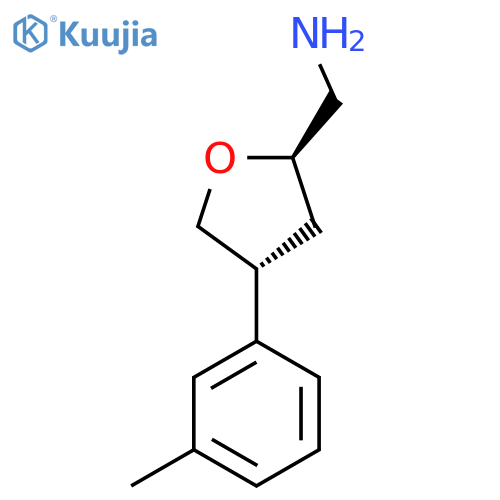 (2R,4R)-4-(3-methylphenyl)oxolan-2-ylmethanamine structure
