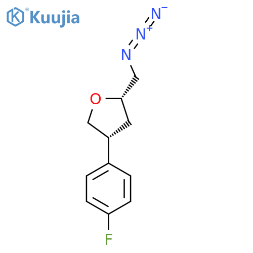 (2S,4R)-2-(azidomethyl)-4-(4-fluorophenyl)oxolane structure