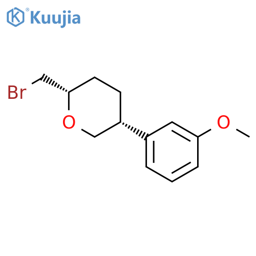(2S,5R)-2-(bromomethyl)-5-(3-methoxyphenyl)oxane structure
