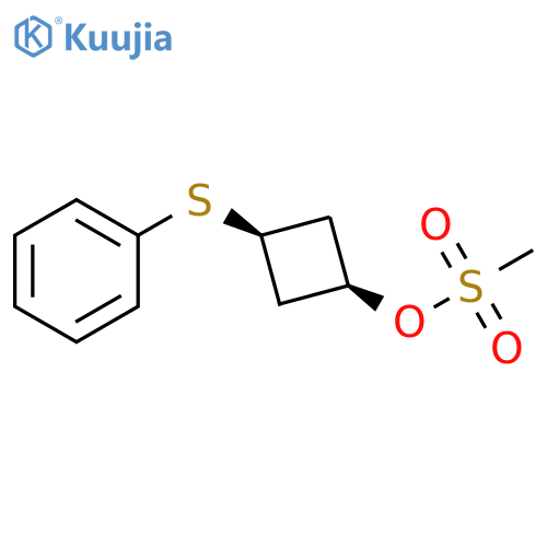 (1s,3s)-3-(phenylsulfanyl)cyclobutyl methanesulfonate structure