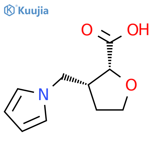 rac-(2R,3R)-3-(1H-pyrrol-1-yl)methyloxolane-2-carboxylic acid structure