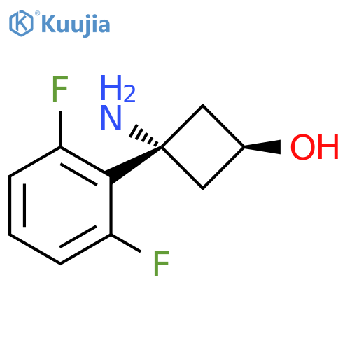 (1s,3s)-3-amino-3-(2,6-difluorophenyl)cyclobutan-1-ol structure