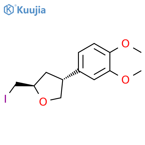 (2R,4R)-4-(3,4-dimethoxyphenyl)-2-(iodomethyl)oxolane structure