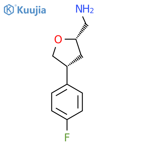 (2S,4R)-4-(4-fluorophenyl)oxolan-2-ylmethanamine structure