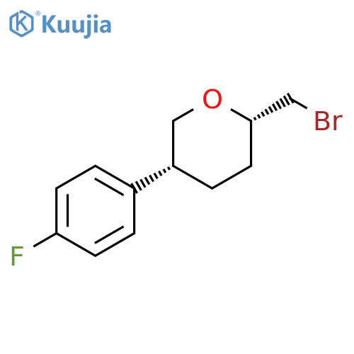 (2S,5R)-2-(bromomethyl)-5-(4-fluorophenyl)oxane structure