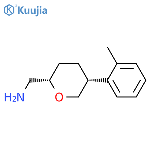 (2S,5R)-5-(2-methylphenyl)oxan-2-ylmethanamine structure