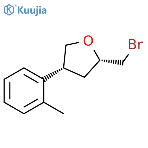 (2S,4R)-2-(bromomethyl)-4-(2-methylphenyl)oxolane structure
