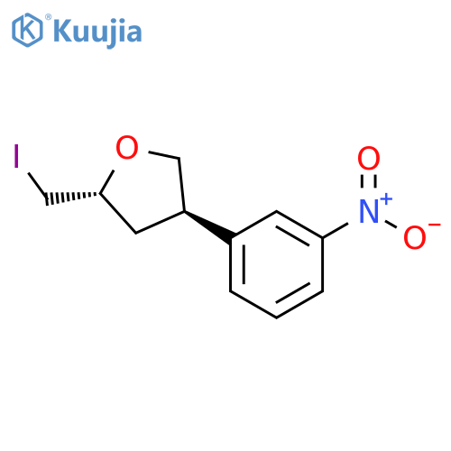 (2R,4R)-2-(iodomethyl)-4-(3-nitrophenyl)oxolane structure