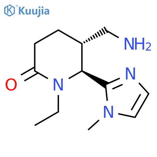 rac-(5R,6S)-5-(aminomethyl)-1-ethyl-6-(1-methyl-1H-imidazol-2-yl)piperidin-2-one, trans structure