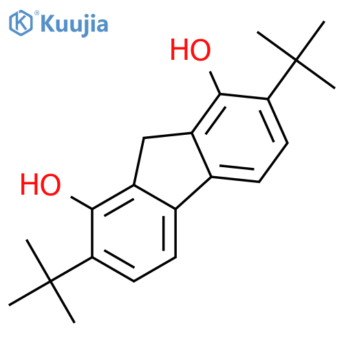 9H-Fluorene-1,8-diol, 2,7-bis(1,1-dimethylethyl)- structure