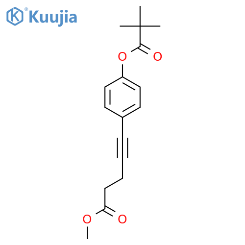 Methyl 5-(4-(pivaloyloxy)phenyl)pent-4-ynoate structure