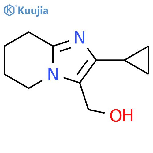 {2-cyclopropyl-5H,6H,7H,8H-imidazo1,2-apyridin-3-yl}methanol structure