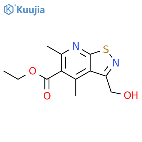 ethyl 3-(hydroxymethyl)-4,6-dimethyl-1,2thiazolo5,4-bpyridine-5-carboxylate structure