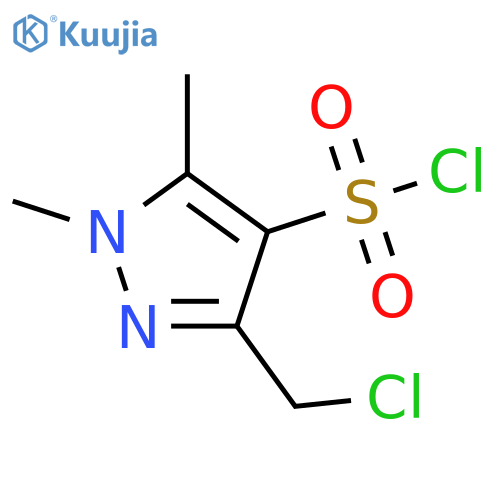 3-(chloromethyl)-1,5-dimethyl-1H-pyrazole-4-sulfonyl chloride structure
