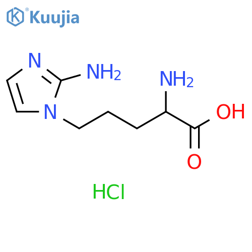 2-amino-5-(2-amino-1H-imidazol-1-yl)pentanoic acid dihydrochloride structure