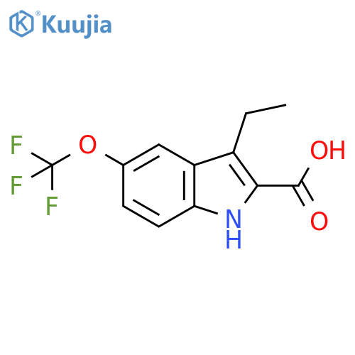 3-ethyl-5-(trifluoromethoxy)-1H-indole-2-carboxylic acid structure