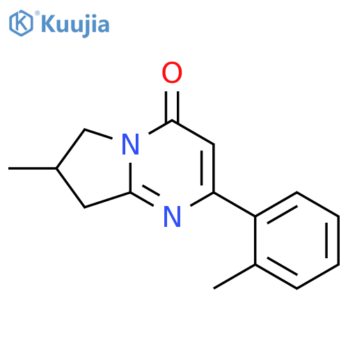 7-methyl-2-(2-methylphenyl)-4H,6H,7H,8H-pyrrolo1,2-apyrimidin-4-one structure