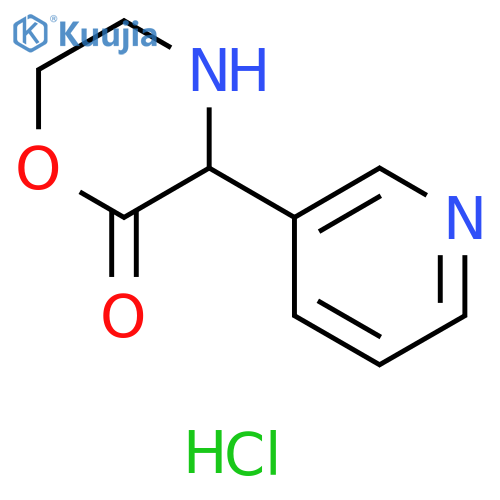 3-(pyridin-3-yl)morpholin-2-one dihydrochloride structure