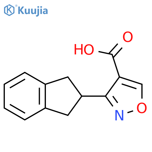3-(2,3-dihydro-1H-inden-2-yl)-1,2-oxazole-4-carboxylic acid structure