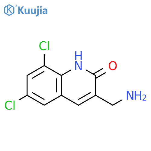3-(aminomethyl)-6,8-dichloro-1,2-dihydroquinolin-2-one structure