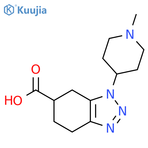 1-(1-methylpiperidin-4-yl)-4,5,6,7-tetrahydro-1H-1,2,3-benzotriazole-6-carboxylic acid structure