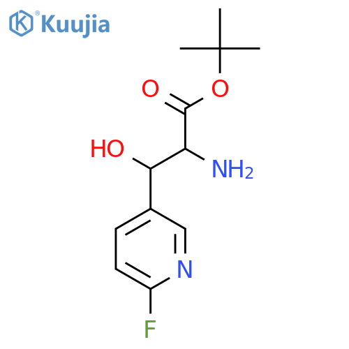 tert-Butyl 2-amino-3-(6-fluoropyridin-3-yl)-3-hydroxypropanoate structure