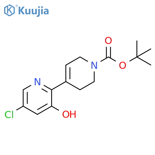 tert-butyl 4-(5-chloro-3-hydroxypyridin-2-yl)-1,2,3,6-tetrahydropyridine-1-carboxylate structure