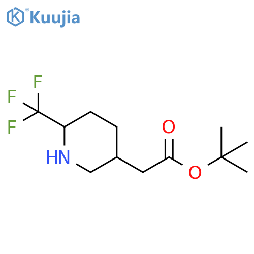 tert-butyl 2-6-(trifluoromethyl)piperidin-3-ylacetate structure
