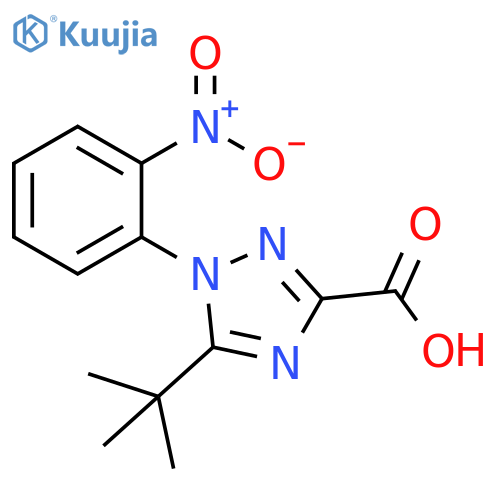 1H-1,2,4-Triazole-3-carboxylic acid, 5-(1,1-dimethylethyl)-1-(2-nitrophenyl)- structure
