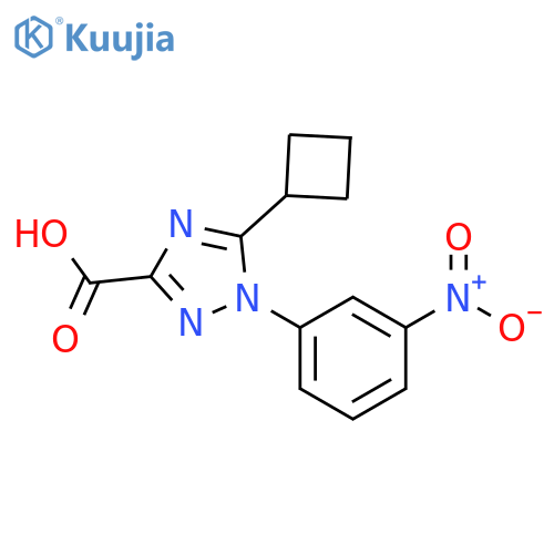 1H-1,2,4-Triazole-3-carboxylic acid, 5-cyclobutyl-1-(3-nitrophenyl)- structure