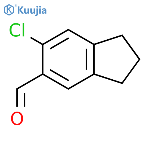 6-chloro-2,3-dihydro-1H-indene-5-carbaldehyde structure