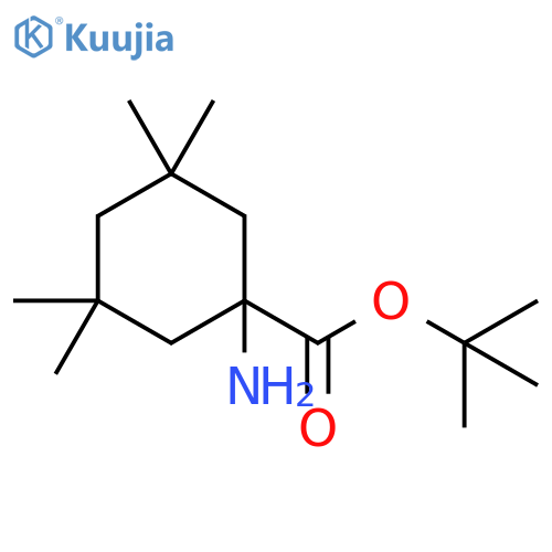 tert-butyl 1-amino-3,3,5,5-tetramethylcyclohexane-1-carboxylate structure