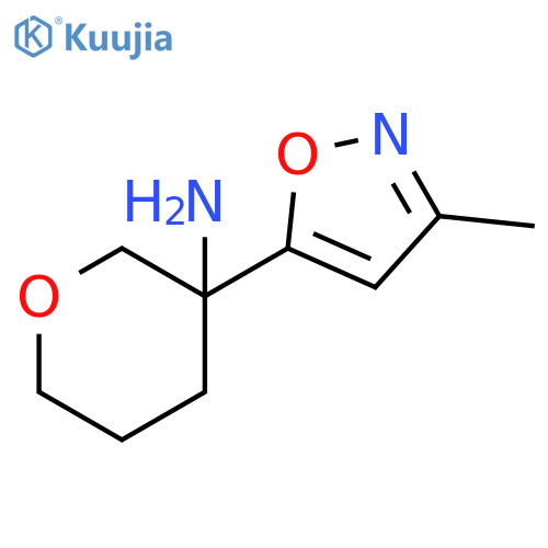 3-(3-methyl-1,2-oxazol-5-yl)oxan-3-amine structure
