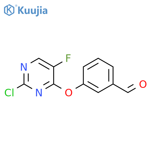 3-(2-chloro-5-fluoropyrimidin-4-yl)oxybenzaldehyde structure
