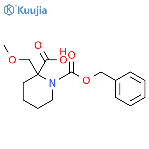 1-(benzyloxy)carbonyl-2-(methoxymethyl)piperidine-2-carboxylic acid structure