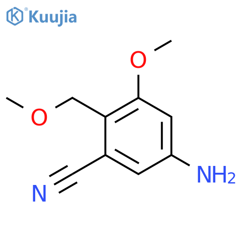 5-amino-3-methoxy-2-(methoxymethyl)benzonitrile structure