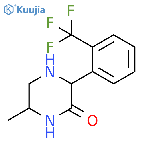 6-methyl-3-2-(trifluoromethyl)phenylpiperazin-2-one structure