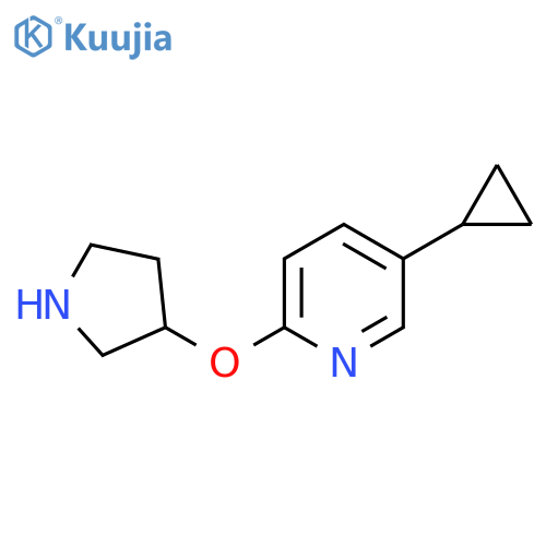 5-Cyclopropyl-2-(pyrrolidin-3-yloxy)pyridine structure