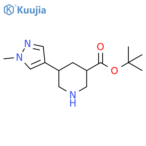 tert-butyl 5-(1-methyl-1H-pyrazol-4-yl)piperidine-3-carboxylate structure