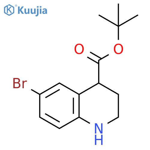 tert-butyl 6-bromo-1,2,3,4-tetrahydroquinoline-4-carboxylate structure
