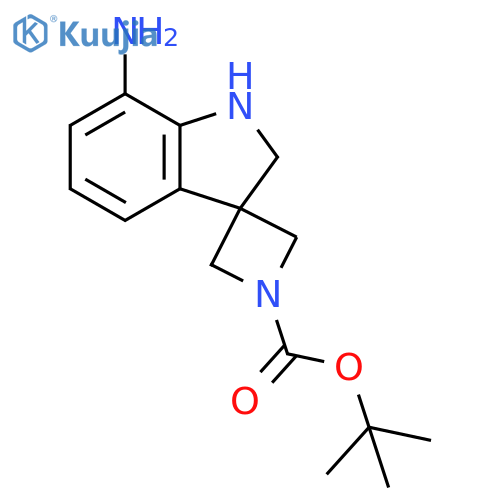 tert-butyl 7'-amino-1',2'-dihydrospiroazetidine-3,3'-indole-1-carboxylate structure