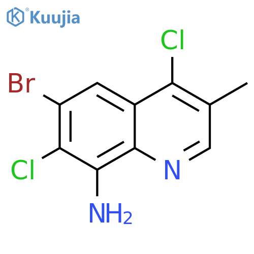 6-bromo-4,7-dichloro-3-methylquinolin-8-amine structure