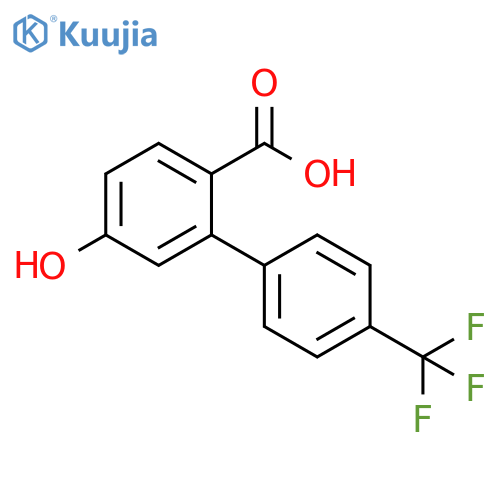 4-hydroxy-2-4-(trifluoromethyl)phenylbenzoic acid structure