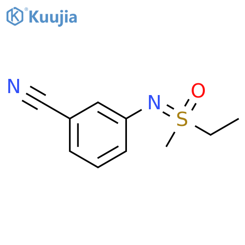 3-{[Ethyl(methyl)oxo-lambda6-sulfanylidene]amino}benzonitrile structure