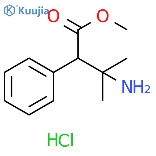 methyl 3-amino-3-methyl-2-phenylbutanoate hydrochloride structure