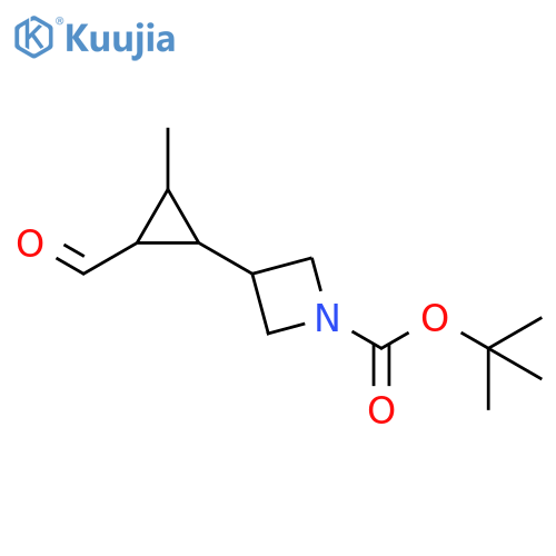 tert-butyl 3-(2-formyl-3-methylcyclopropyl)azetidine-1-carboxylate structure
