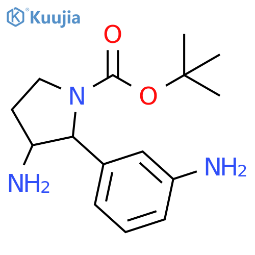 tert-butyl 3-amino-2-(3-aminophenyl)pyrrolidine-1-carboxylate structure